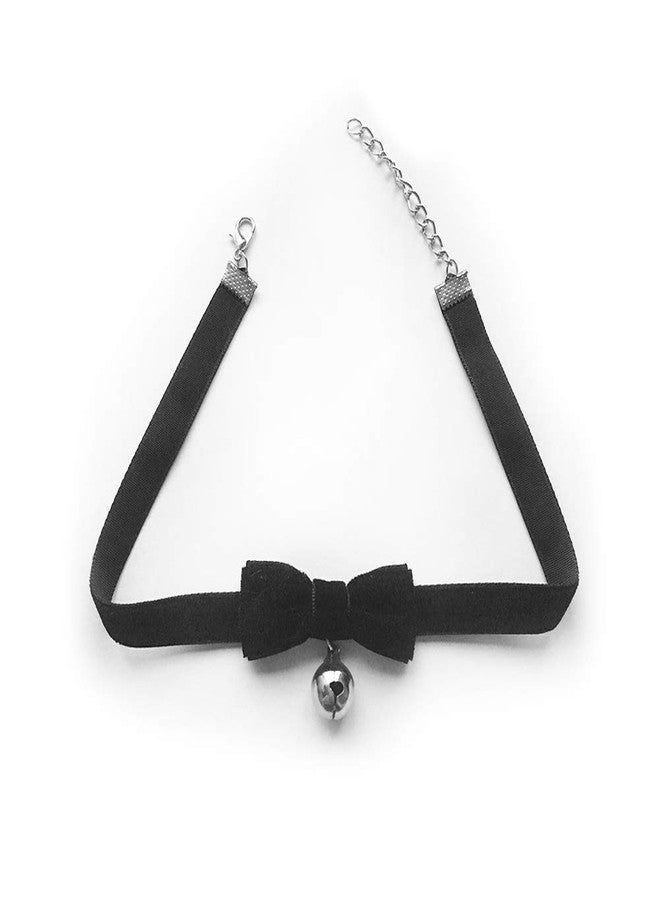3GARDEN COS Gothic Lolita Bow Bells Velvet Ribbon Lace Necklace Choker - Image 1